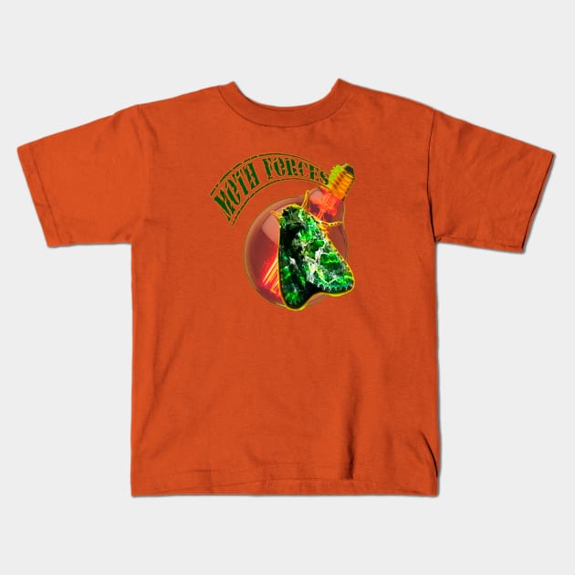 Moth Forces Kids T-Shirt by SafSafStore